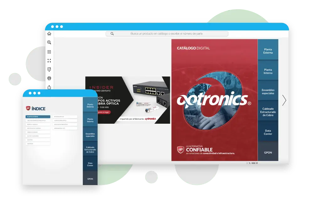Optronics Digital Catalog / Marketing Tool shown in Publitas Viewer